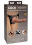 King Cock Comfy Silicone Body Dock Strap-on Kit With Dildo 7in - Caramel/black